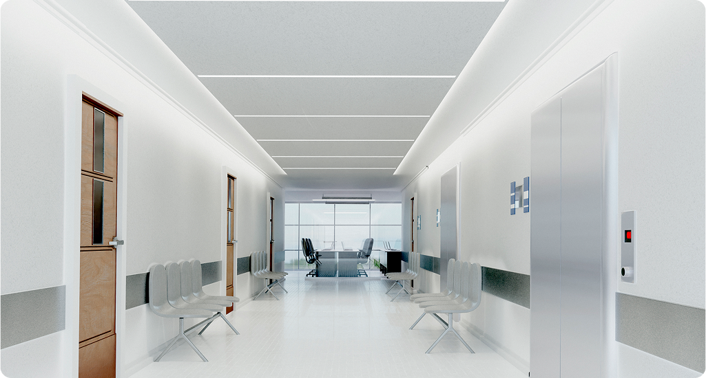 Modern dental office interior with clean white design